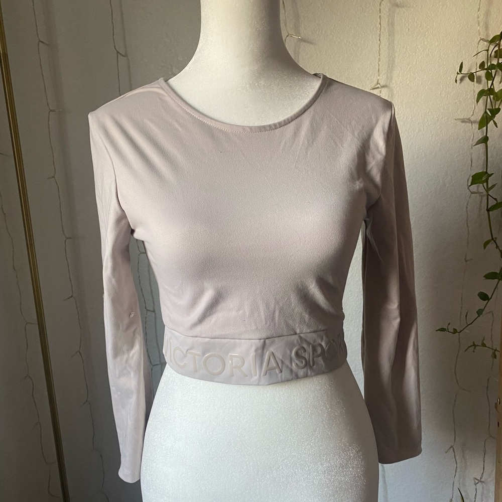 Victoria Secret Sports Long-sleeve Cropped Top